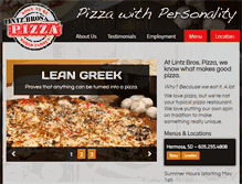 Tablet Screenshot of lintzbrospizza.com